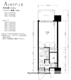 エステートモア天神ワーフ【9階】の間取り