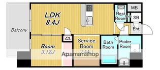 福岡県福岡市博多区吉塚6丁目【マンション】の間取り