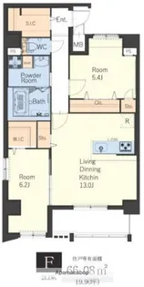 ヴィッラアプリーレ西新南【10階】の間取り