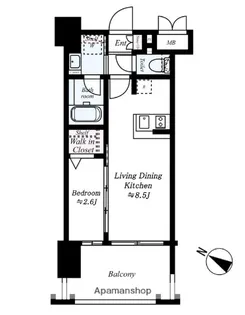グランフォーレプライム六本松【13階】の間取り