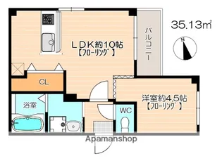 ジェンティーレ六本松Ⅰ【1階】の間取り