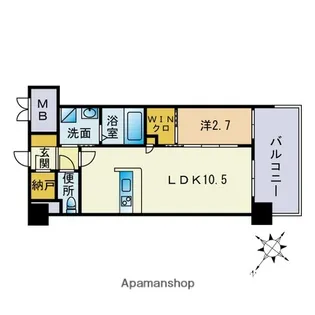 RLIV’S 天神南【9階】の間取り