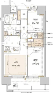 福岡県福岡市博多区竹下4丁目【マンション】の間取り