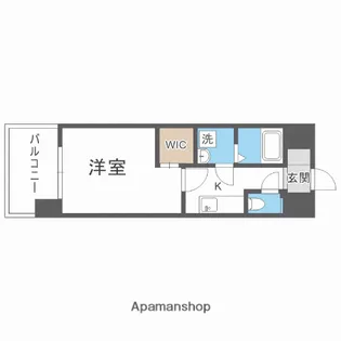 RUPIEレジデンス渡辺通【13階】の間取り