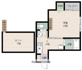 A.P.今川【1階】の間取り