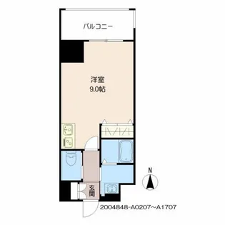 ジェイグランコート大濠公園【8階】の間取り