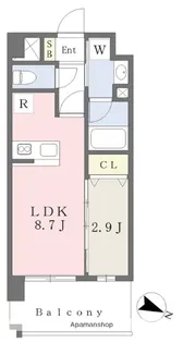 パステーク清川【4階】の間取り
