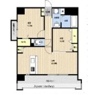 福岡県福岡市博多区豊1丁目【マンション】の間取り