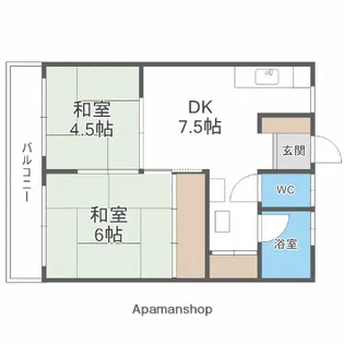 小笹カステリアB棟【5階】の間取り