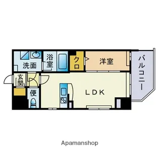 BLANCCIEL六本松【7階】の間取り