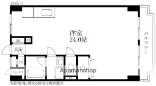 シャンボール赤坂【10階】の間取り