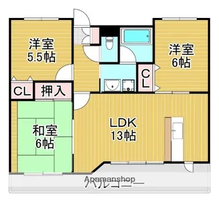 ラフィネ舞【1階】の間取り
