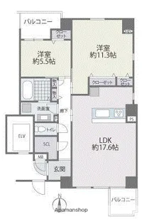 SOLEIL 六本松【3階】の間取り