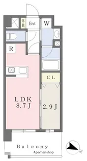 パステーク清川【4階】の間取り