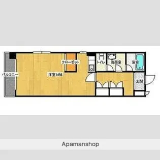 レジデンス高砂【4階】の間取り