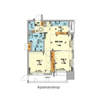 アクタス大手門パークシティ【11階】の間取り