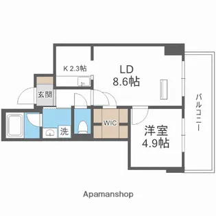 RJRプレシア六本松【3階】の間取り