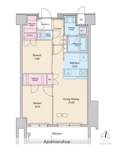 RJRプレシア六本松【7階】の間取り
