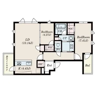 SーRESIDENCE平尾WEST【5階】の間取り