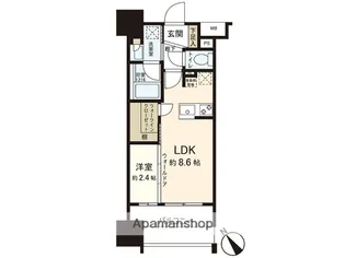 福岡県福岡市博多区博多駅前4丁目【マンション】の間取り
