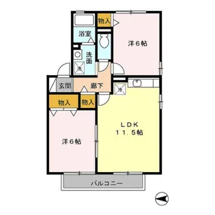 パークハイム皿山 C棟【2階】の間取り