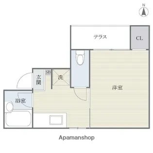 ニュー唐人コーポ【2階】の間取り