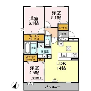 DーROOM昭代 弐番館【1階】の間取り