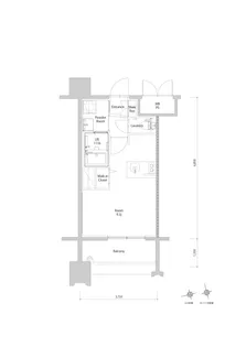 福岡県福岡市博多区住吉2丁目【マンション】の間取り