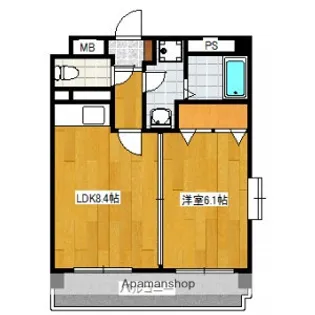 1LDKの間取り画像