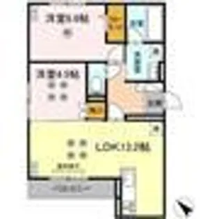 D-ROOM半道橋【1階】の間取り