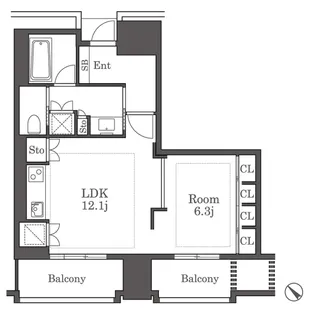 グランドメゾン福岡THE CENTRAL LUXE【7階】の間取り