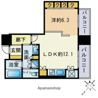 グランドメゾン福岡THE CENTRAL LUXE【2階】の間取り