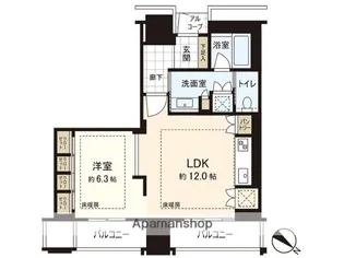 グランドメゾン福岡THE CENTRAL LUXE【7階】の間取り