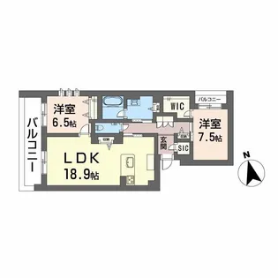 福岡県福岡市中央区平尾浄水町【マンション】の間取り