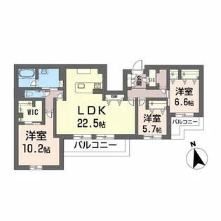3LDKの間取り画像