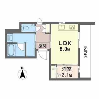 福岡県福岡市中央区今川1丁目【マンション】の間取り