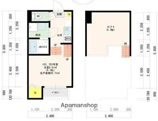 福岡県福岡市城南区西片江2丁目【アパート】の間取り