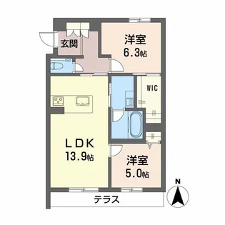 グランフォレスト赤坂【1階】の間取り