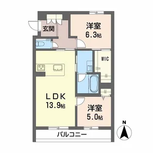 グランフォレスト赤坂【2階】の間取り