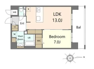 SーRESIDENCE大手門AWESOME【13階】の間取り