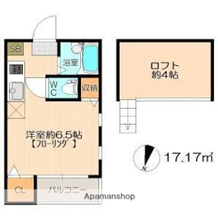 エレガンテ大濠西Ⅱ【2階】の間取り