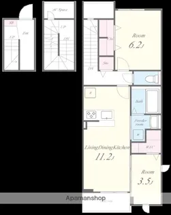 シャロームセブン平尾【3階】の間取り