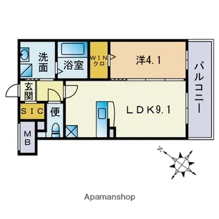 福岡県福岡市博多区東比恵3丁目【マンション】の間取り