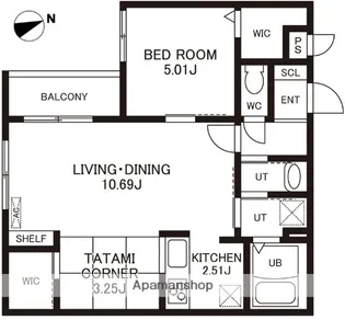 (仮称)CHERIM室見WEST【2階】の間取り