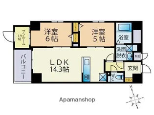 ODAKI BLDG OTEMON【7階】の間取り