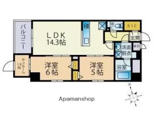 ODAKI BLDG OTEMON【3階】の間取り
