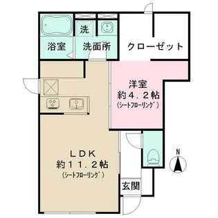 ソリード六本松ウエスト【1階】の間取り