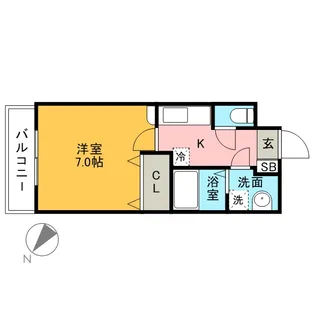 福岡県福岡市博多区博多駅前3丁目【マンション】の間取り