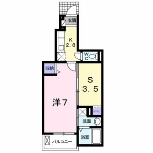 エスカーザ【1階】の間取り