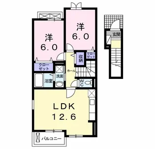 ジュエ アン ボワⅡ【2階】の間取り